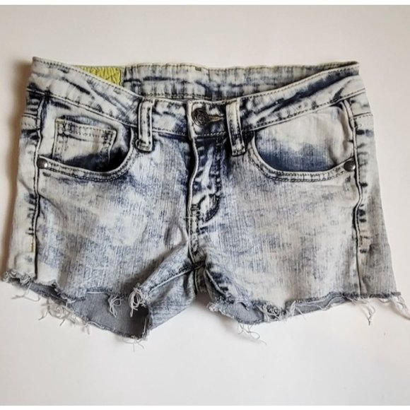 Machine Pants - Machine Acid Wash Short Jean Shorts Size 3